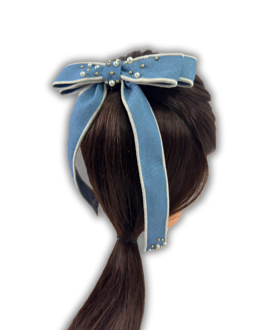 Denim Gem Bows