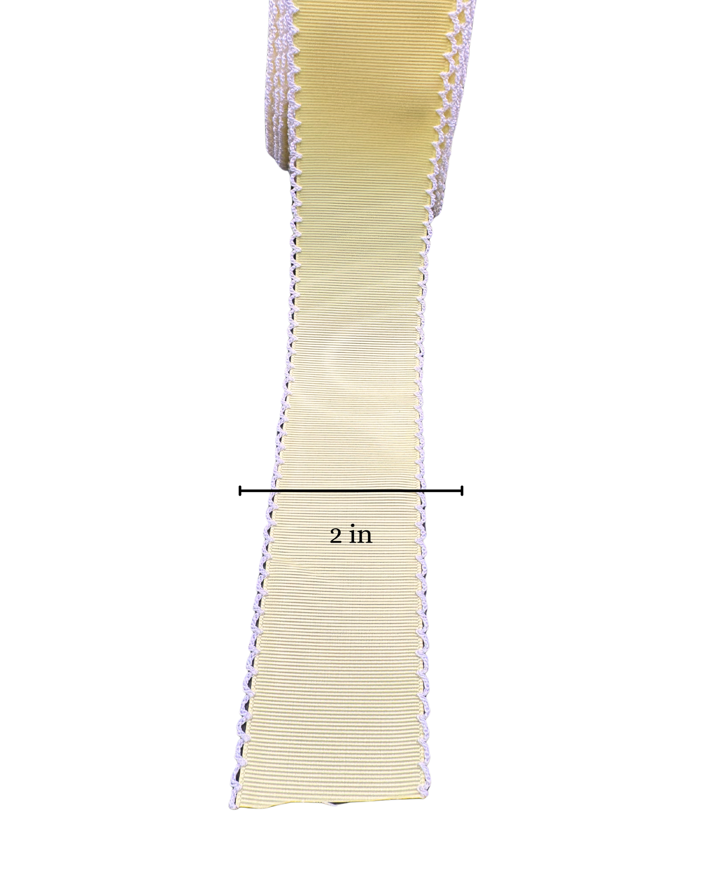 Yellow baby maze moonstitch ribbon