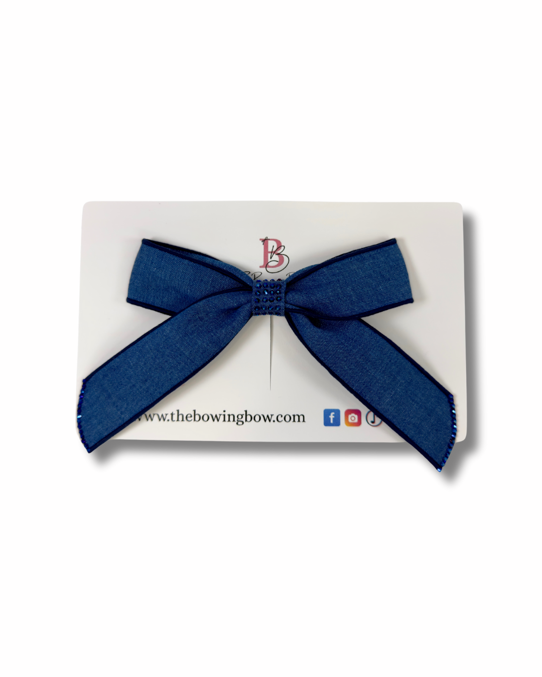Denim Sparkle Bow