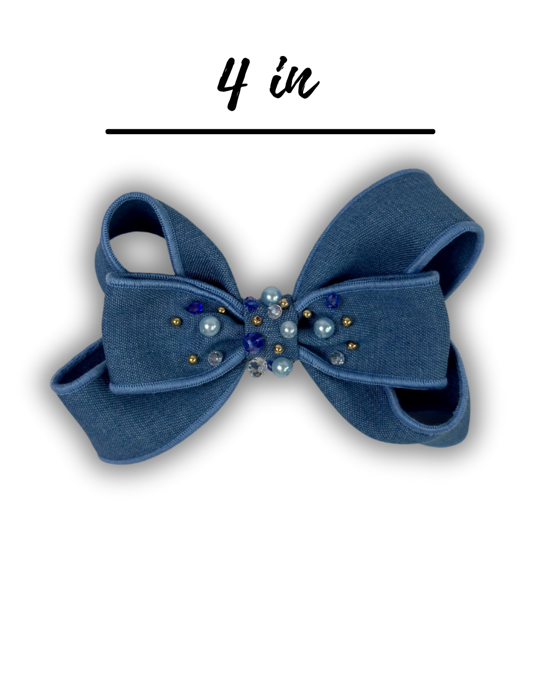 Denim Sapphire Bow
