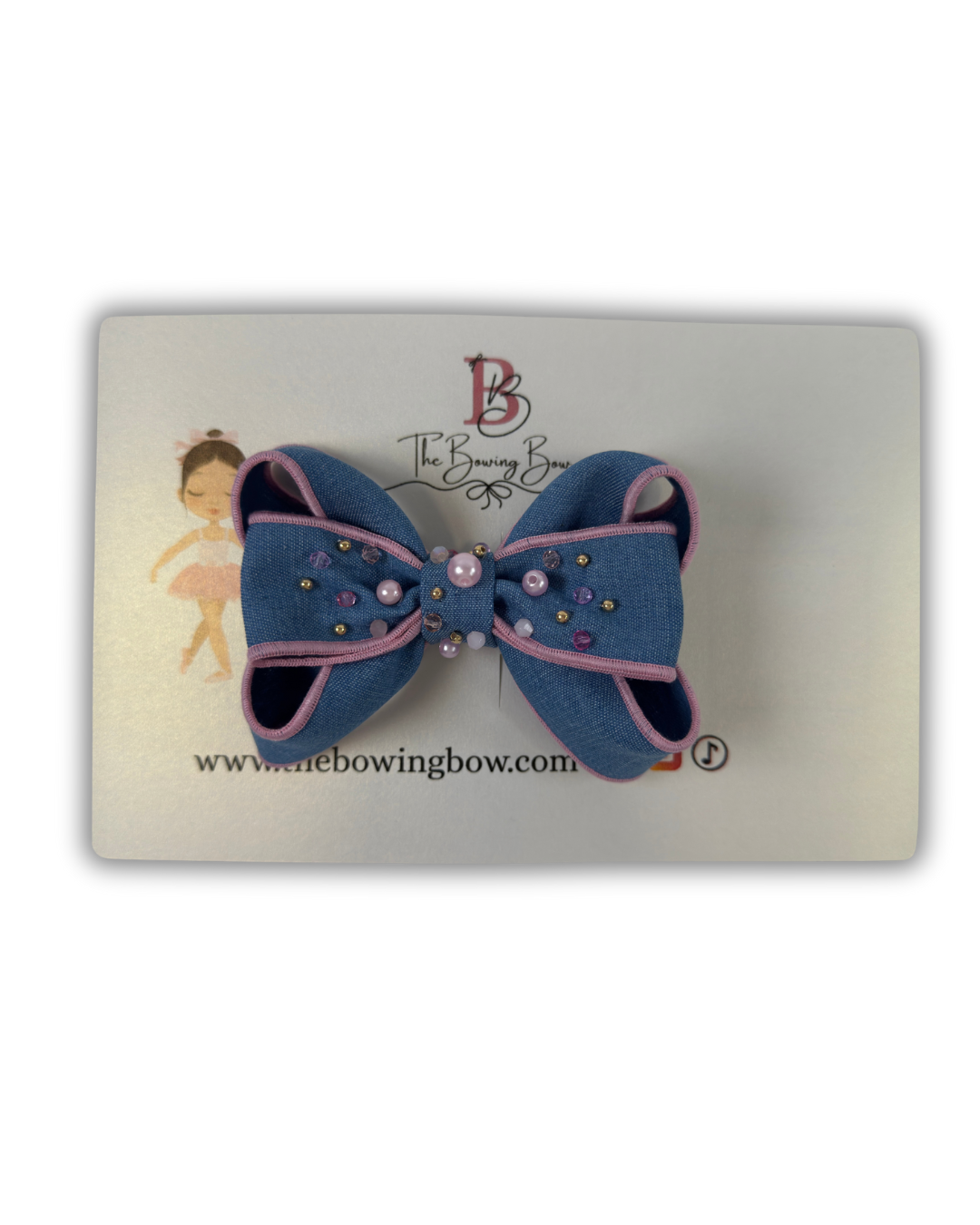 Denim Sapphire Bow