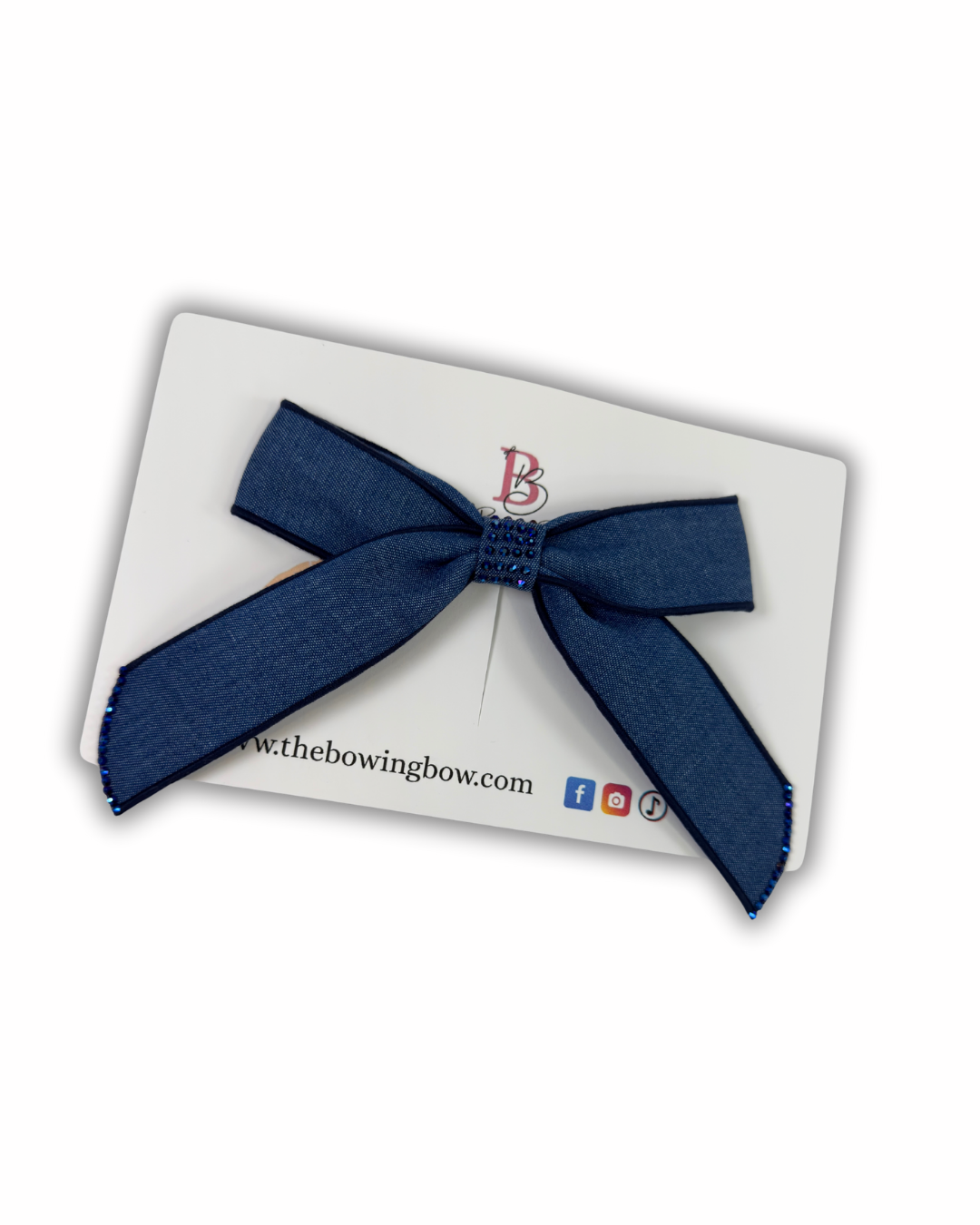 Denim Sparkle Bow