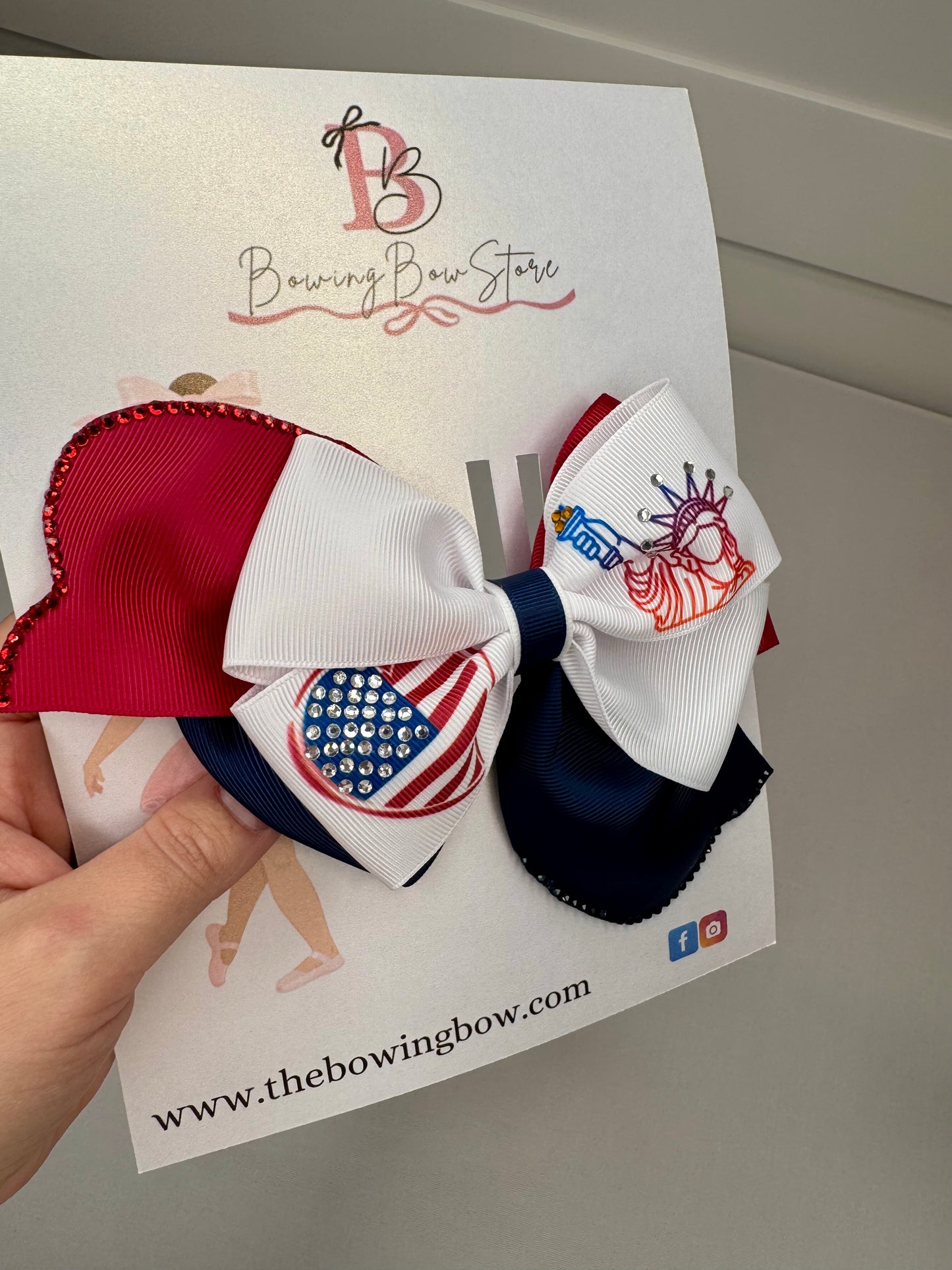 American Liberty Hair Bow by The Bowing Bow, photo 3
