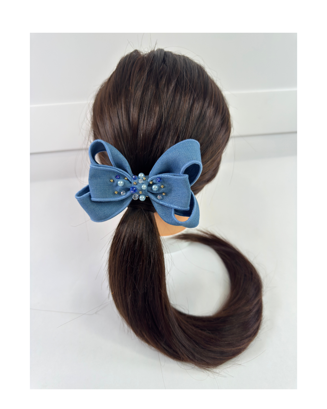 Denim Sapphire Bow