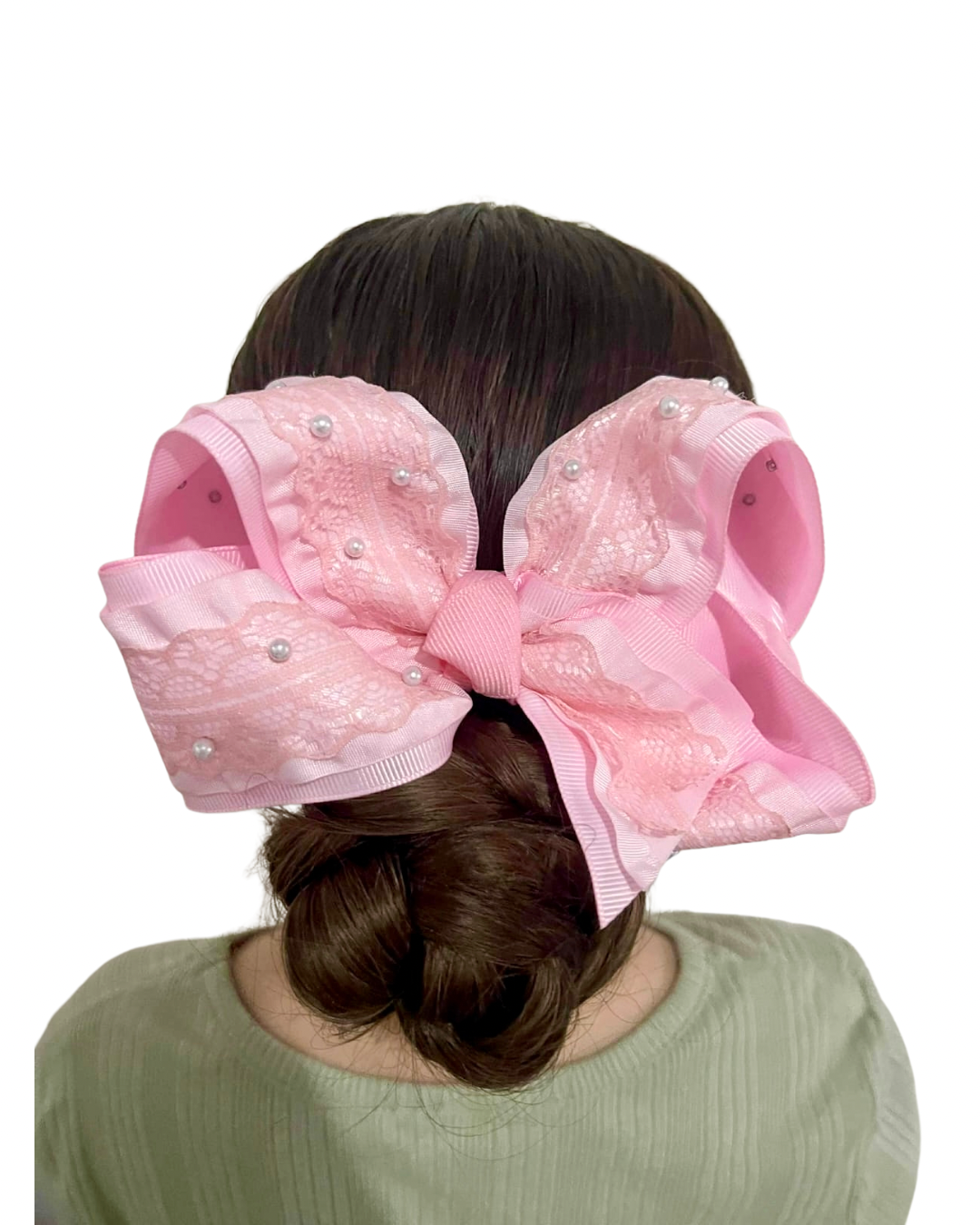 Pink Boutique lace and pearls by The Bowing Bow