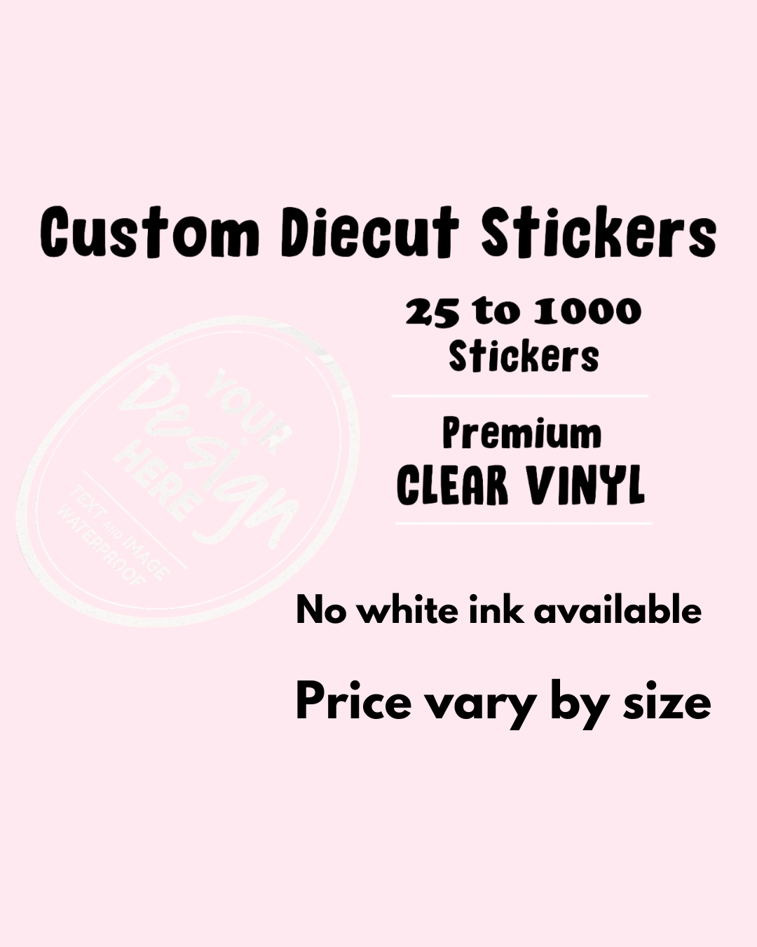 Custom Clear waterproof Stickers