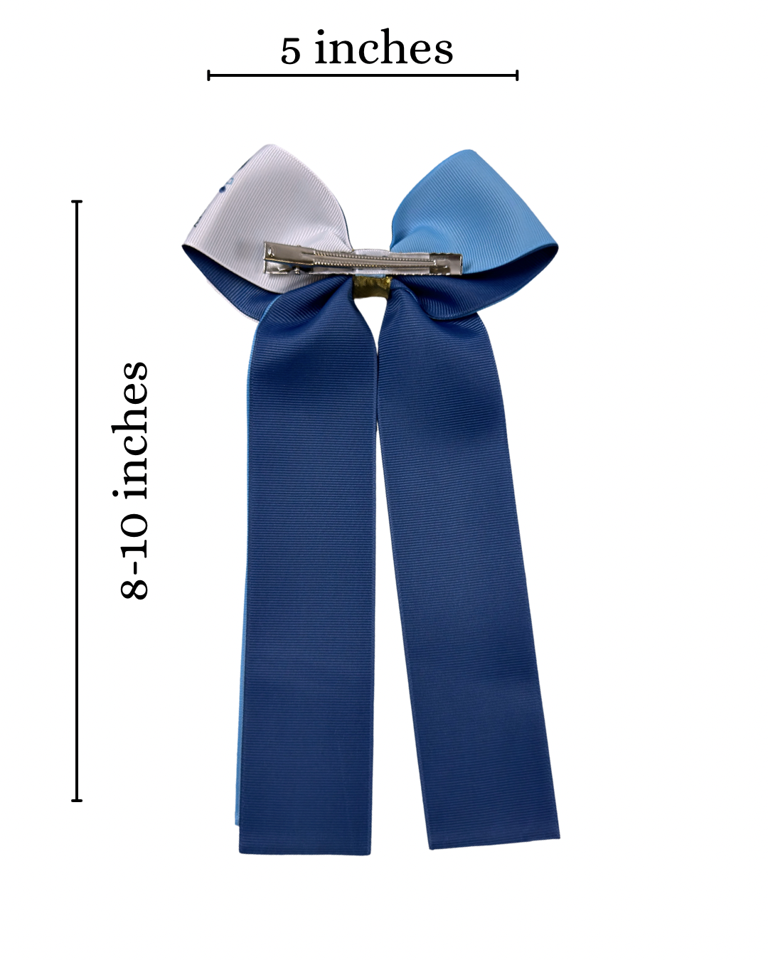 Sky Blue and Gold Accent Bow by The Bowing Bow, photo 2