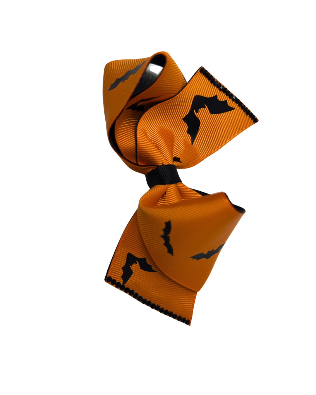 Batty Halloween Hair Bow - Orange Glow Edition