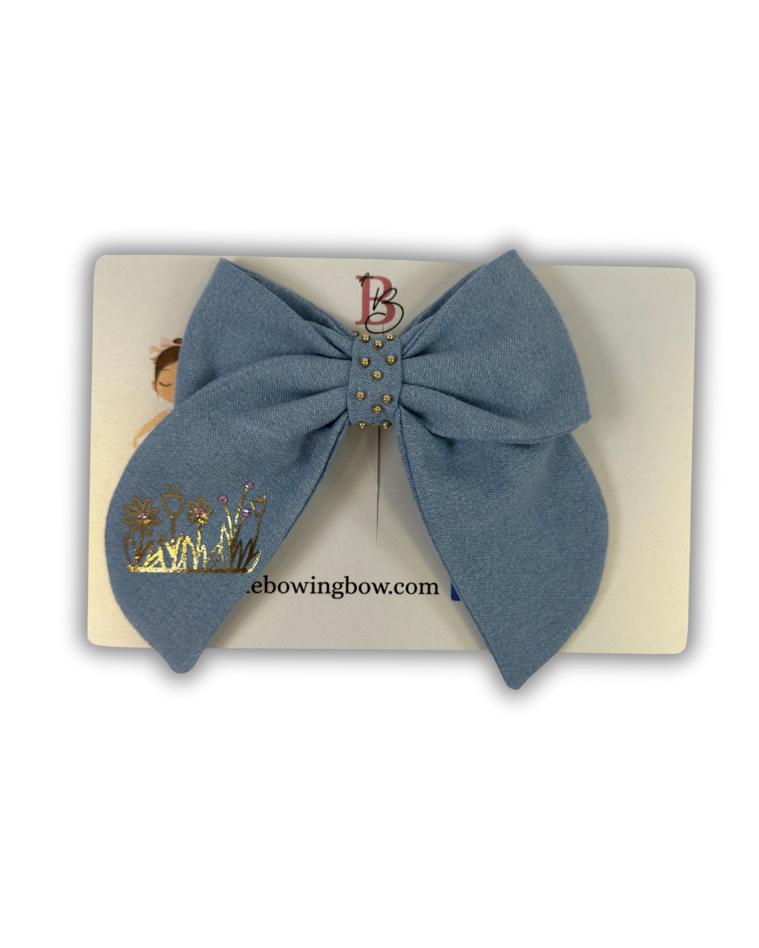 Garden Denim Bow