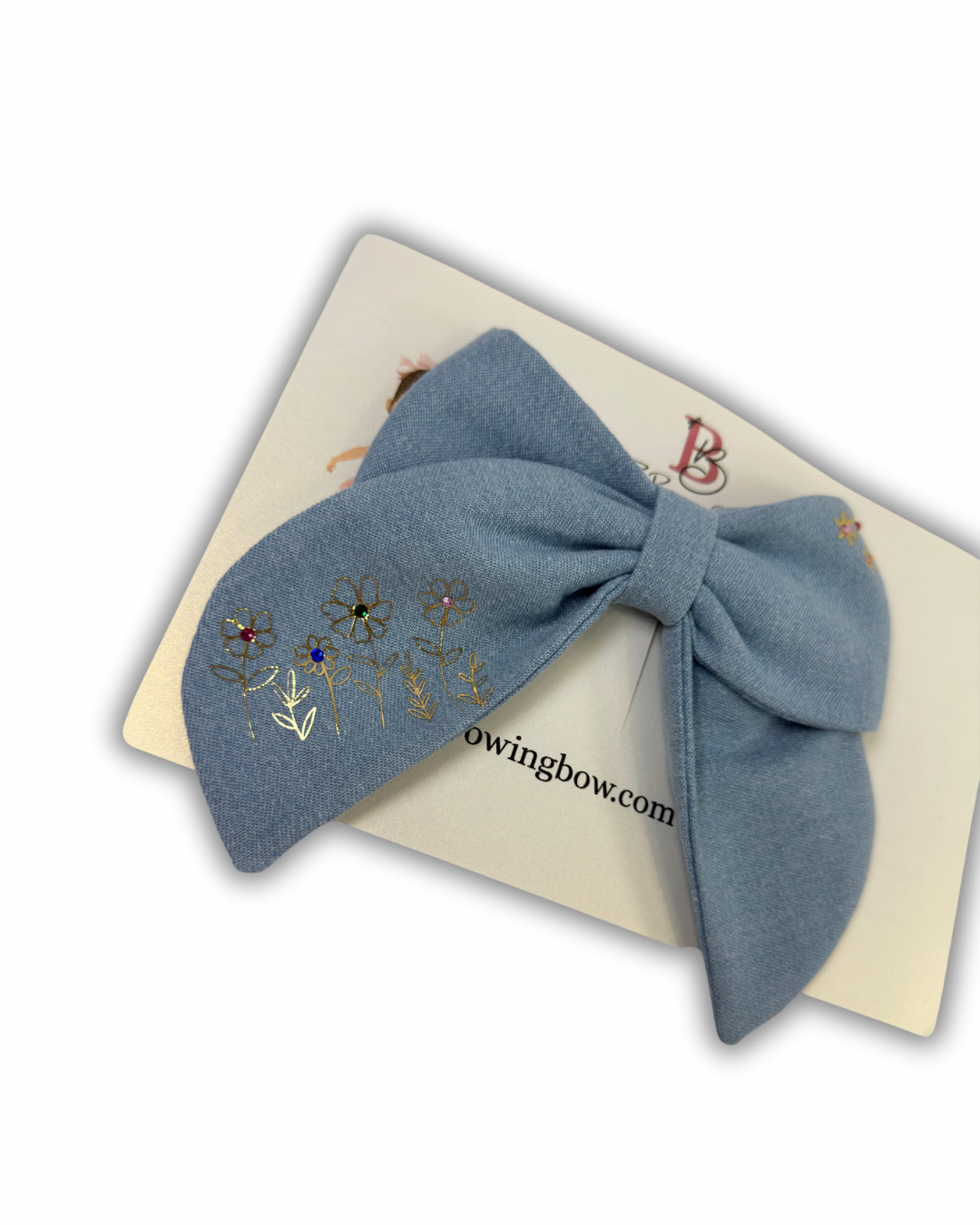 Garden Denim Bow