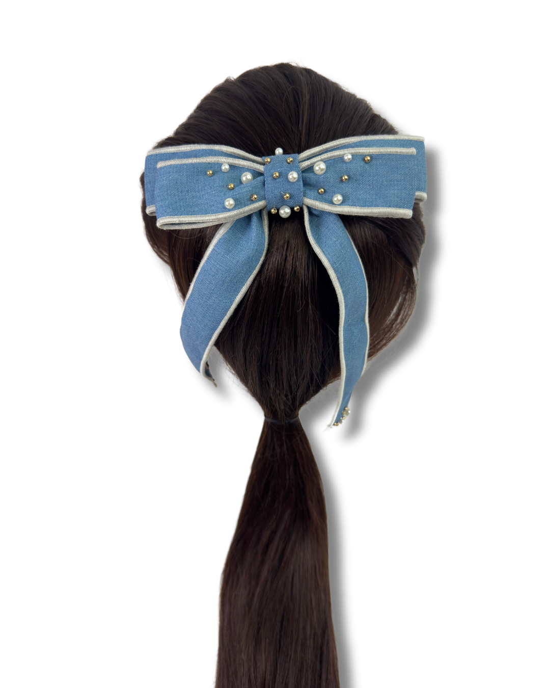 Denim Gem Bows