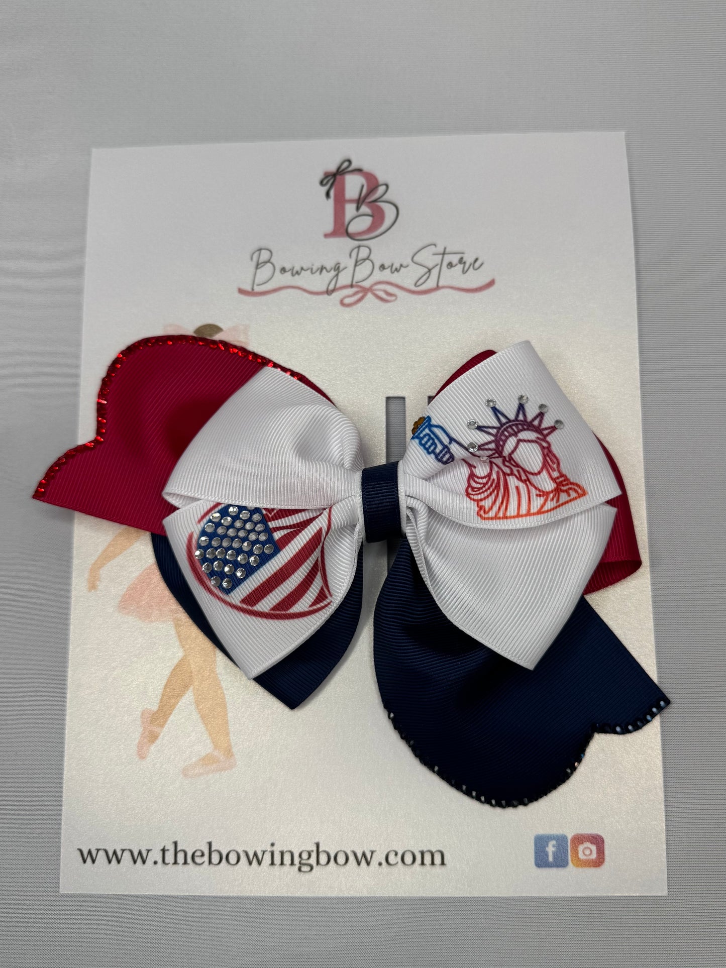 American Liberty Hair Bow by The Bowing Bow, photo 4