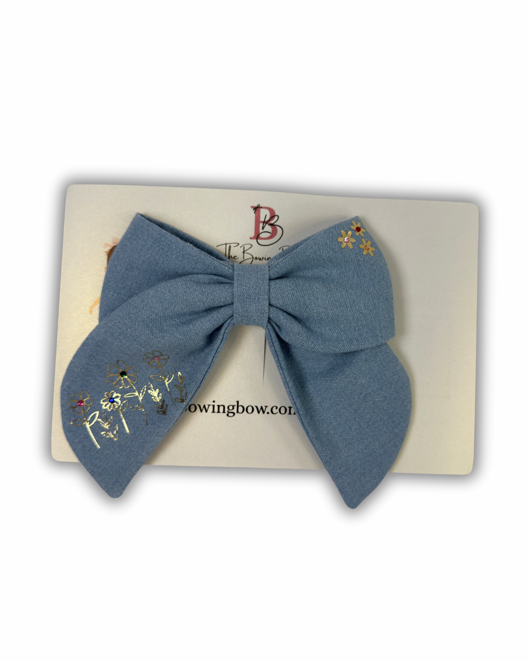 Garden Denim Bow