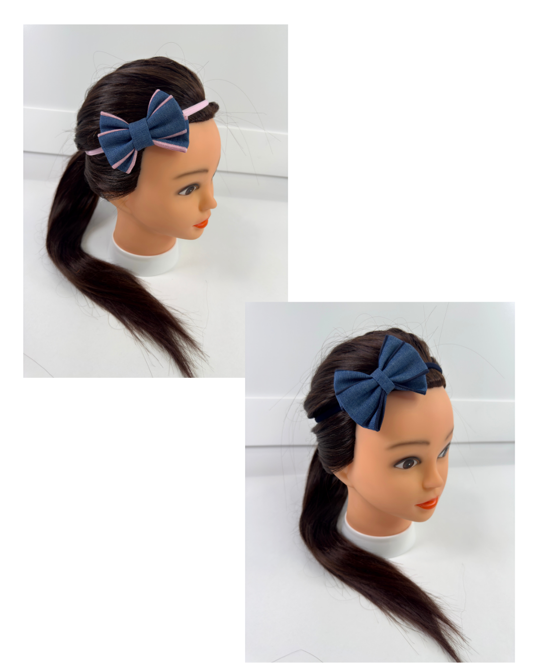Denim Duo Headband Set by The Bowing Bow, photo 4