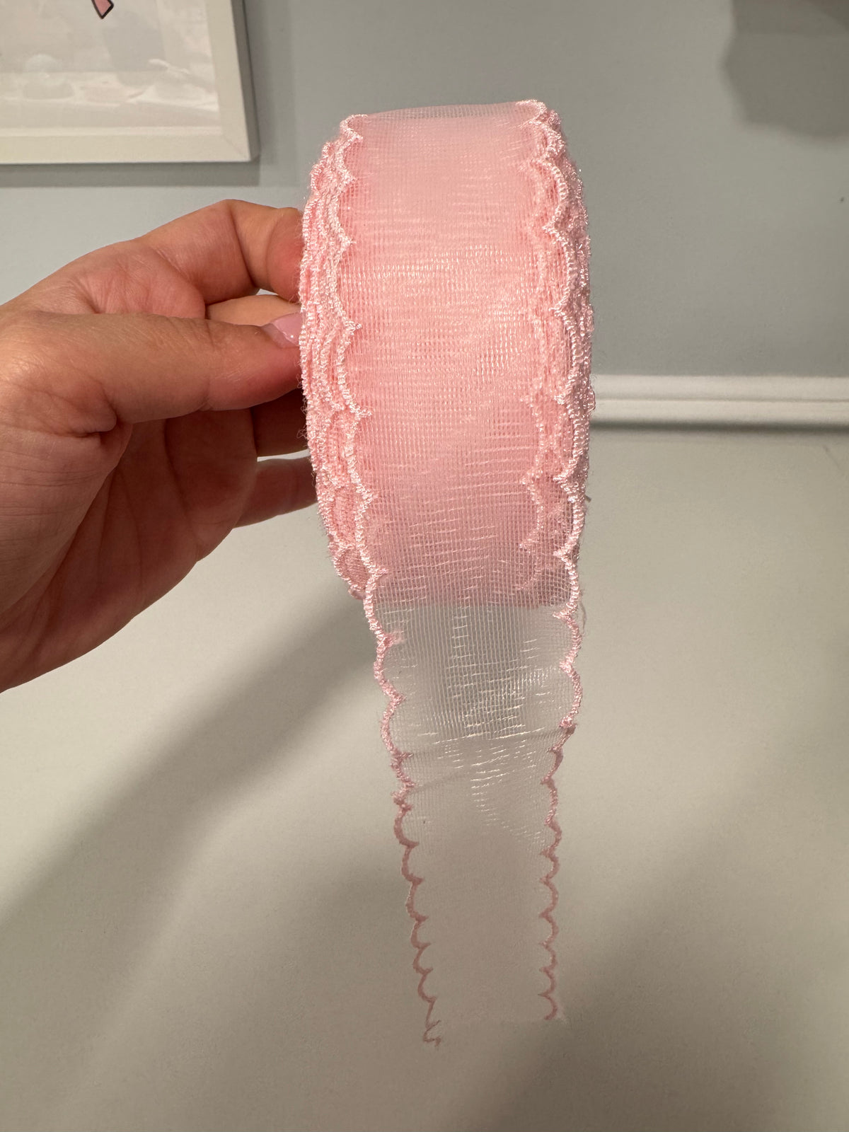 Lace Mesh Wavy Ribbon 1.5 IN.