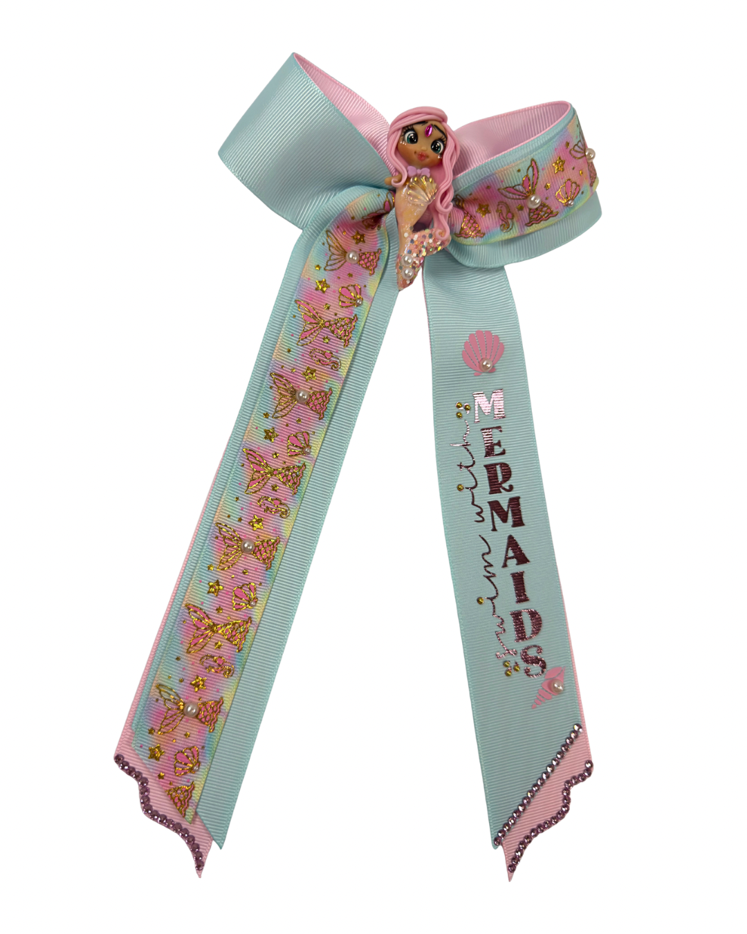Let’s Swim with Mermaids Hair Bow by The Bowing Bow