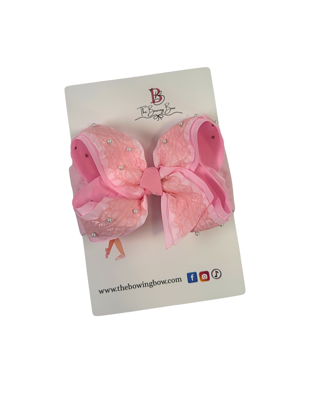 Pink Boutique lace and pearls by The Bowing Bow, photo 6