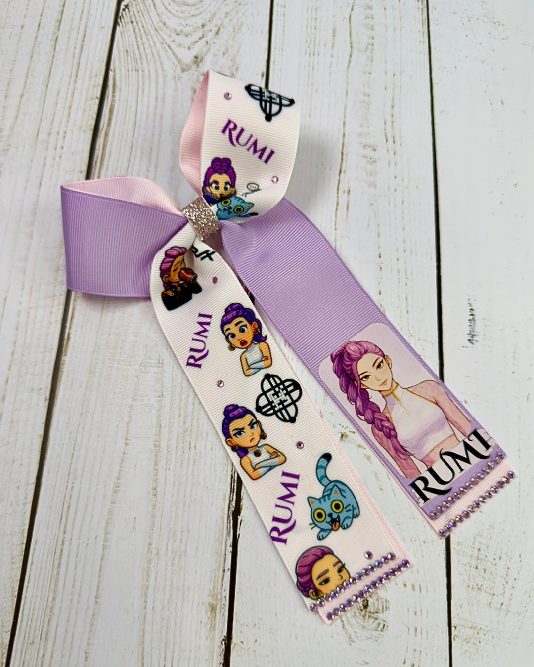 Long Tale Purple Hair Bow by The Bowing Bow, photo 2