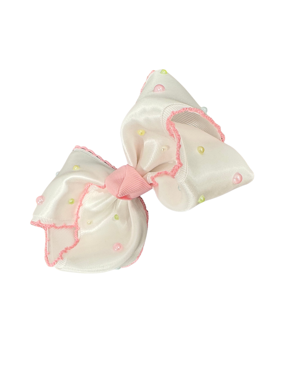 Satin embroidered Elegant Hair Bow