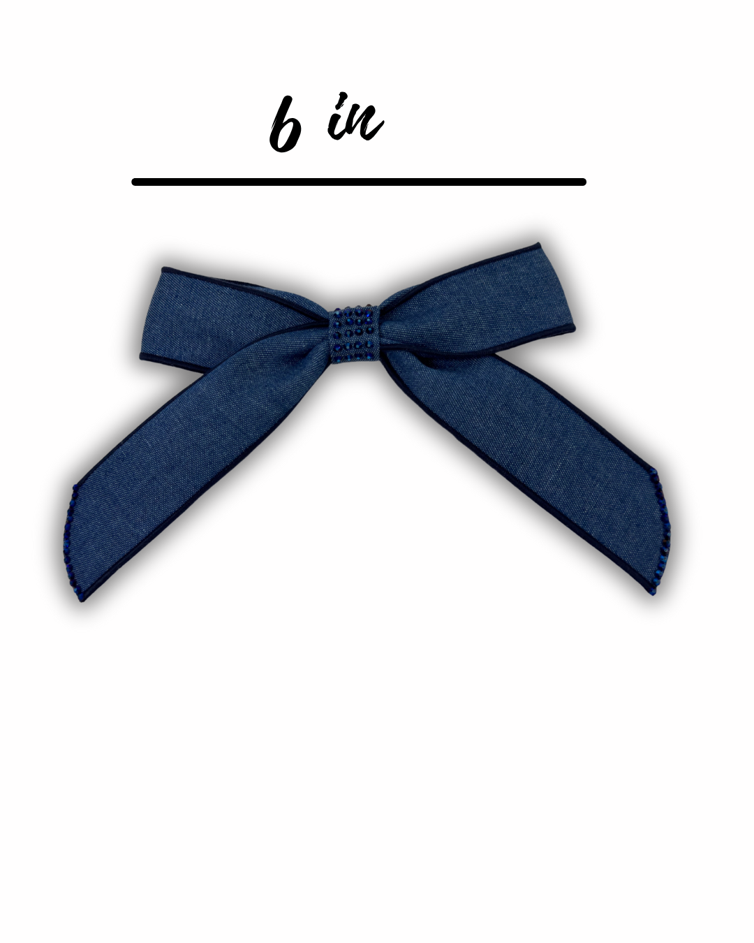 Denim Sparkle Bow