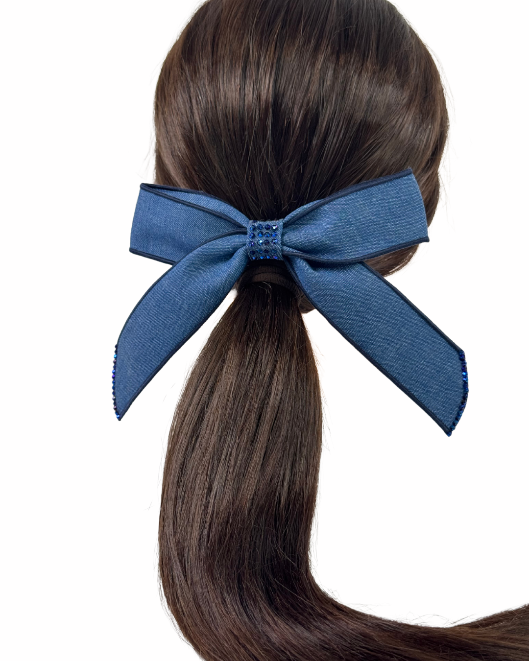 Denim Sparkle Bow