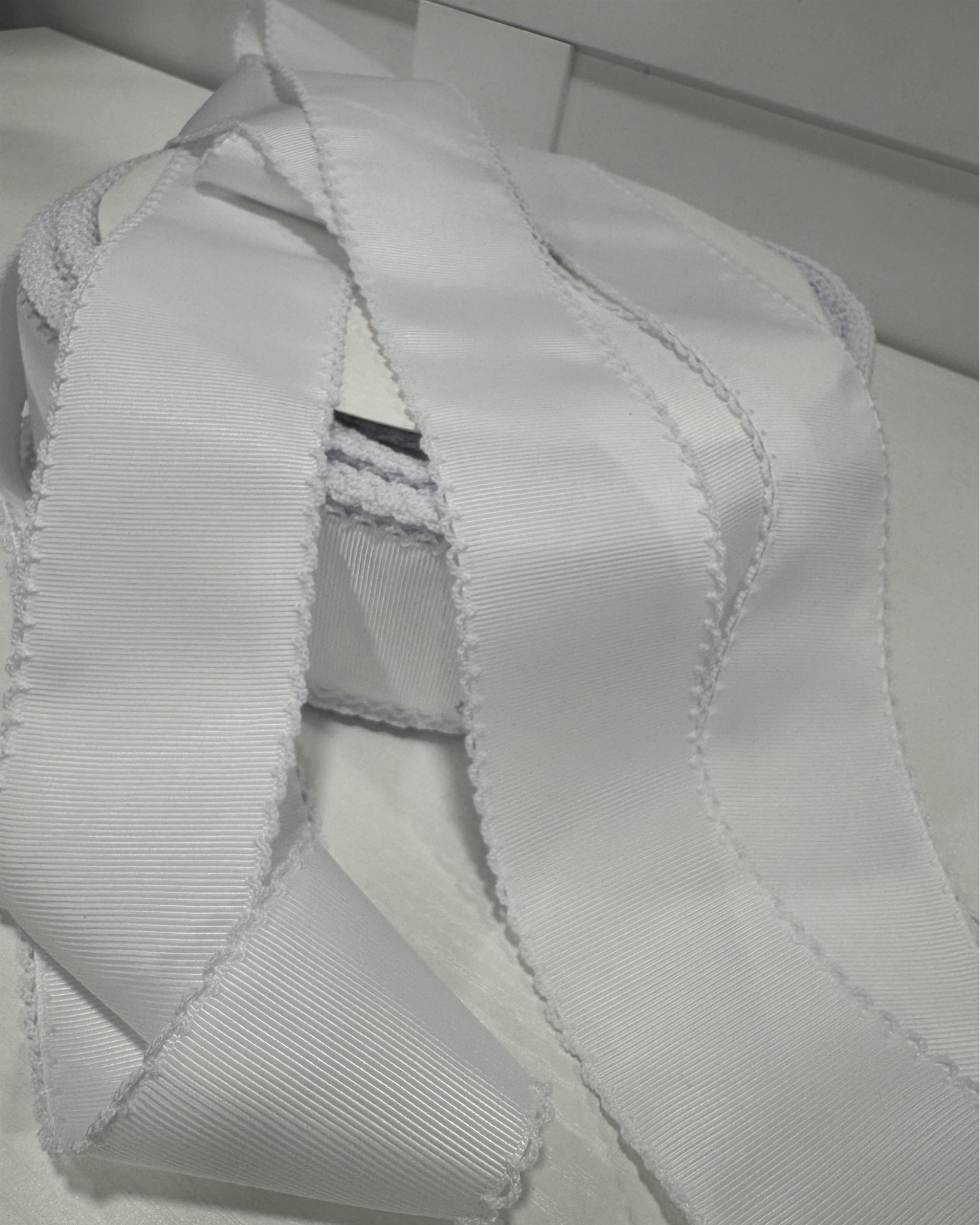White moonstitch with white edge