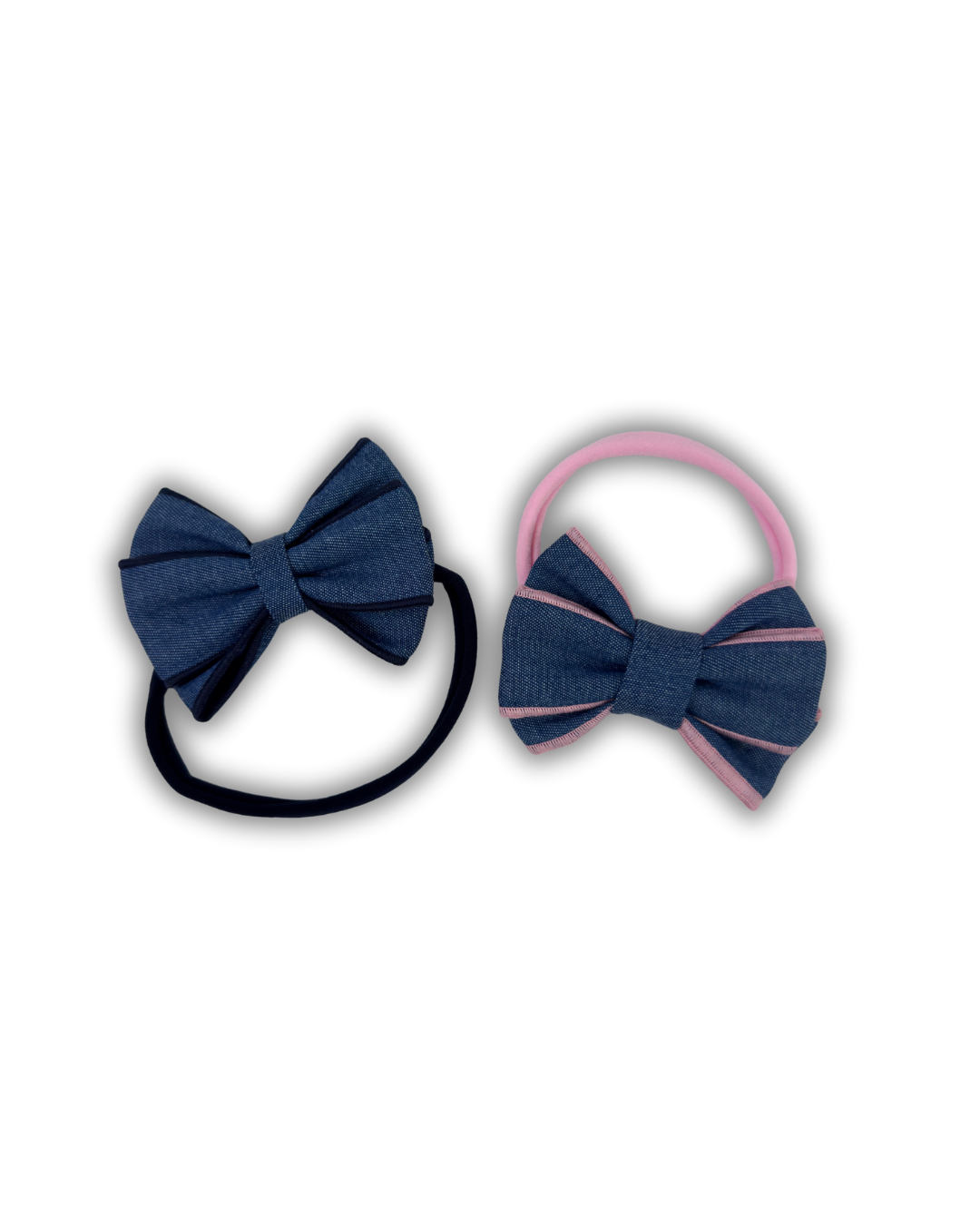 Denim Duo Headband Set by The Bowing Bow, photo 3