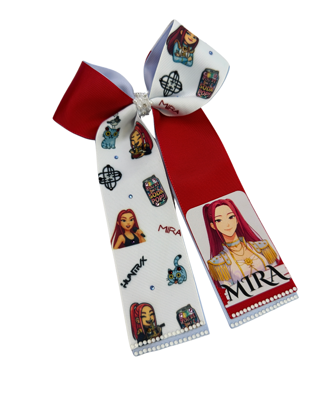 Crimson Pearl Glitz Bow by The Bowing Bow