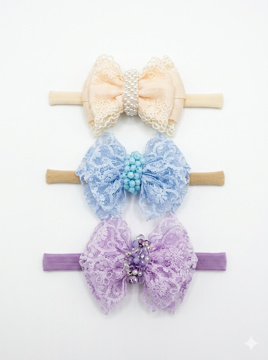 Baby Lace Hair Bow / Head Bands