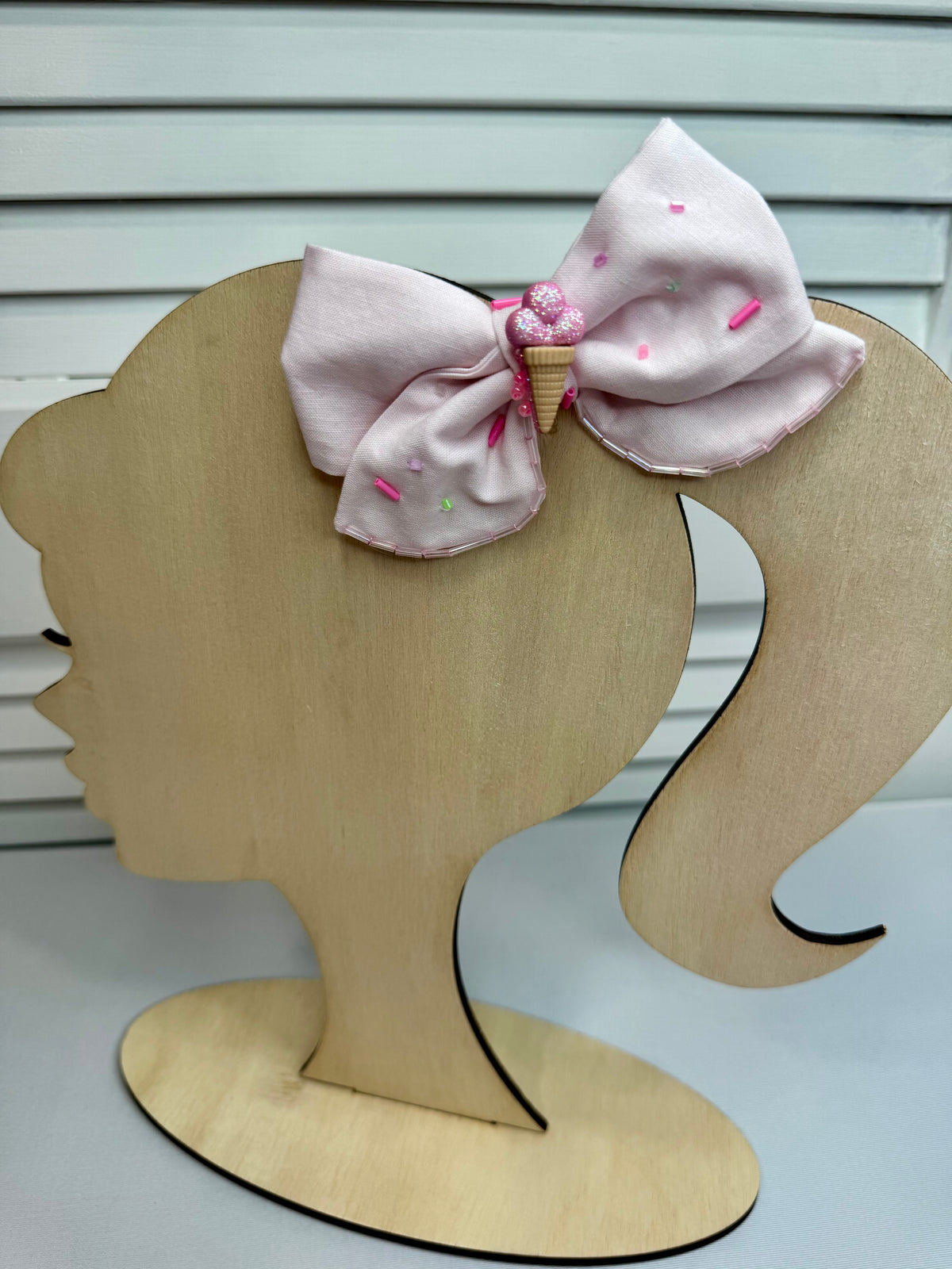 Pink Ice Cream Cone Bow by The Bowing Bow, photo 4