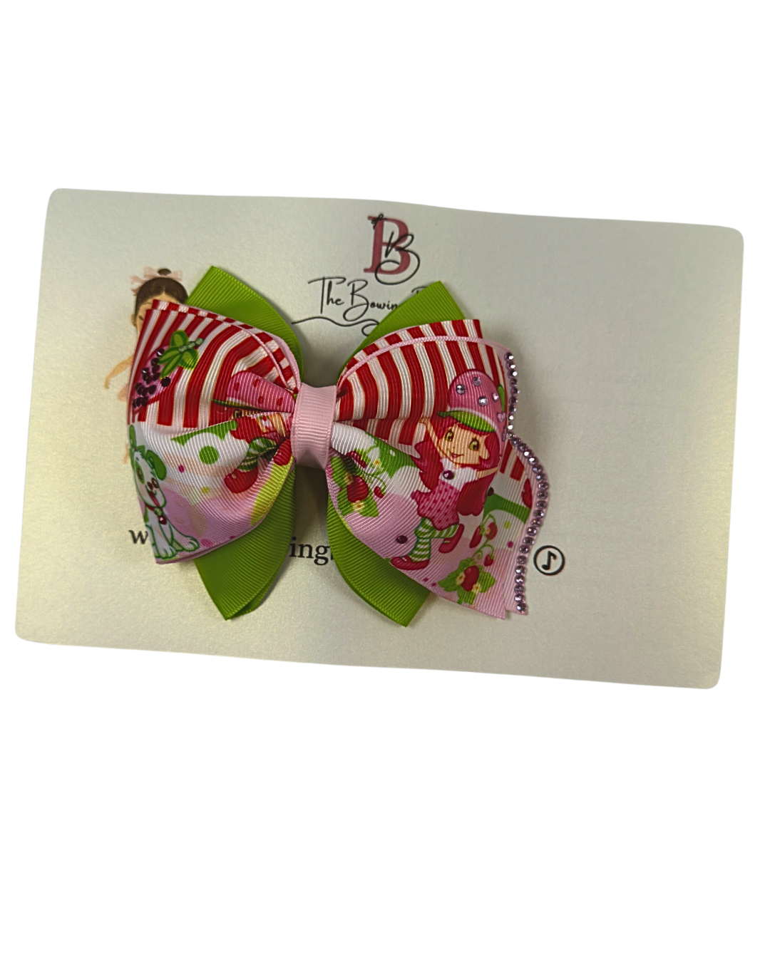 Elegant Strawberry Girl Hair Bow by The Bowing Bow, photo 4