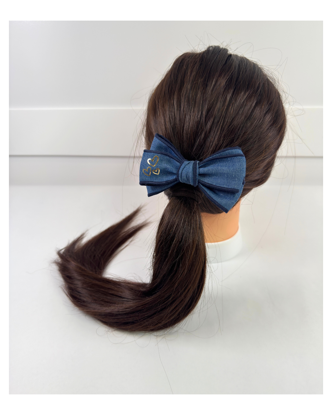 Denim Heartfelt Bow