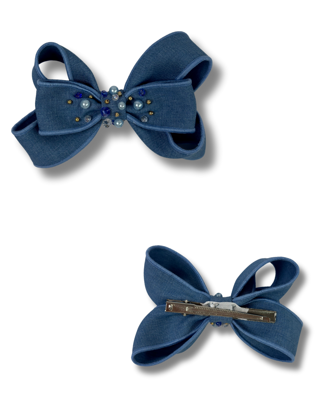 Denim Sapphire Bow