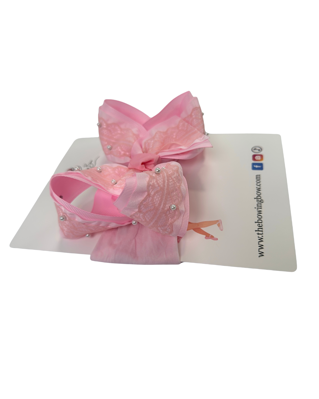 Pink Boutique lace and pearls by The Bowing Bow, photo 8