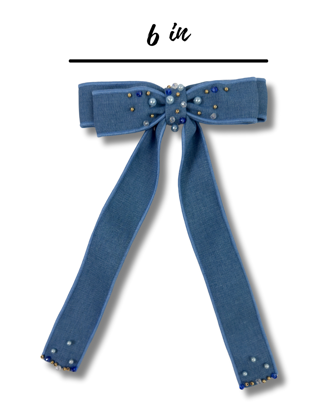 Denim Gem Bows