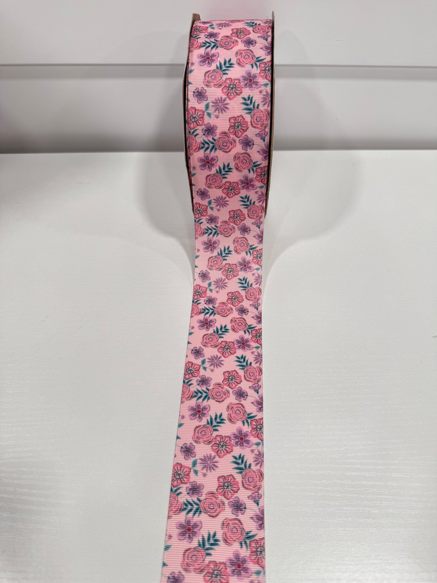 Rapunzel/ Flowers printed Ribbon 2 in