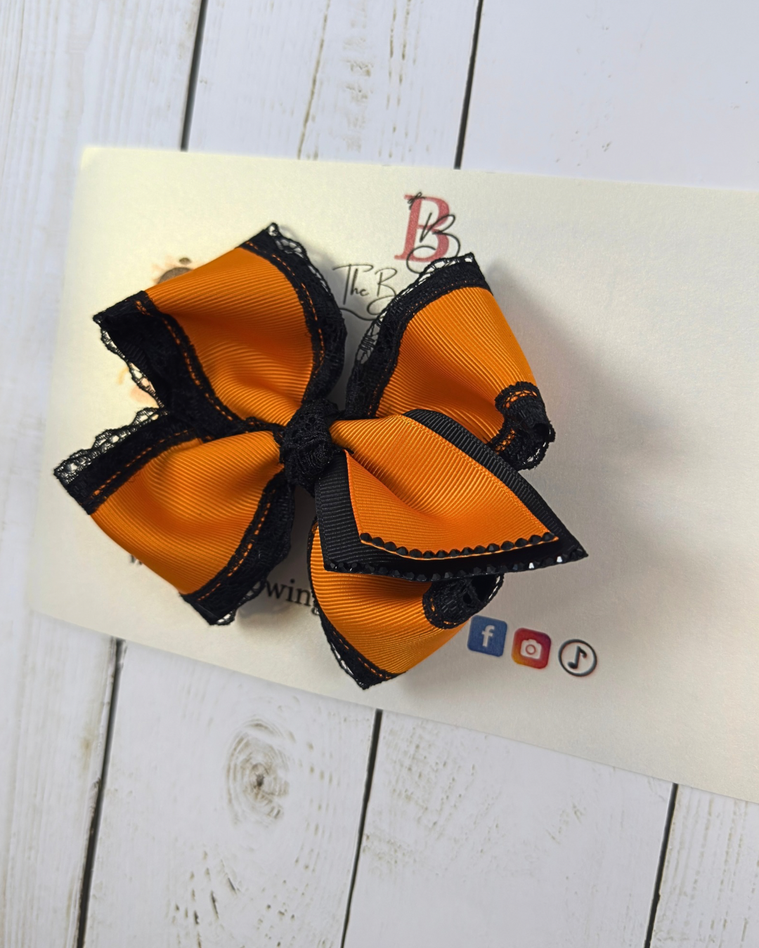 Orange Black Leave by The Bowing Bow