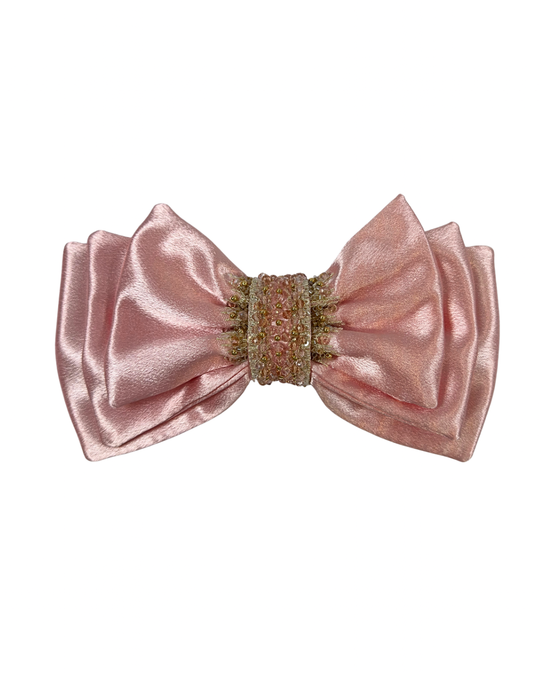 Pink Ballerina Hair Bow with Beads by The Bowing Bow