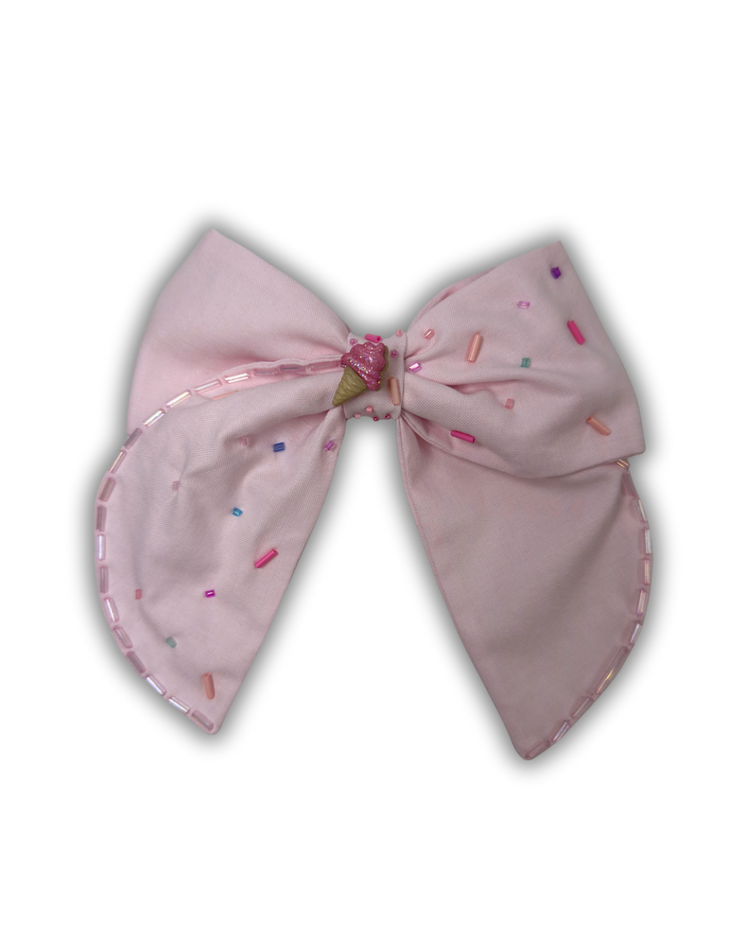 Pink Ice Cream Cone Bow