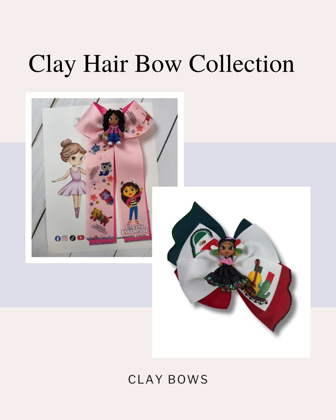 Clay Hair Bow Collection