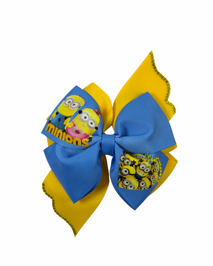 Mini-ons Hair Bow Inspired