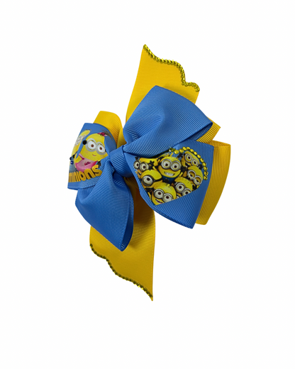 Mini-ons Hair Bow Inspired