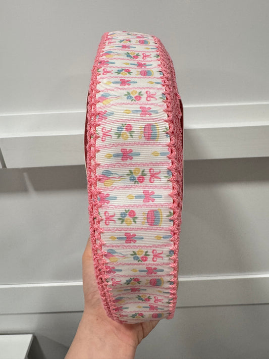 Moonstitch Ribbon 1.5 in with pink Edge Birthday Party