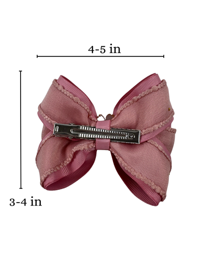 Mauve Elegant Hair Bow