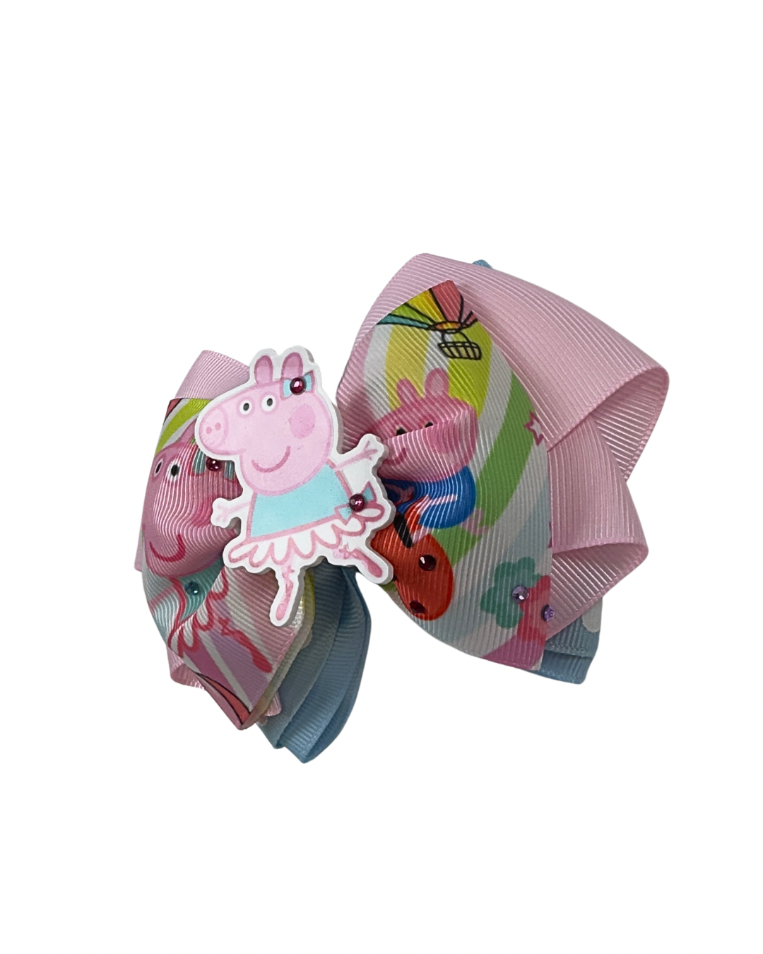 Pink ballerina hair bow