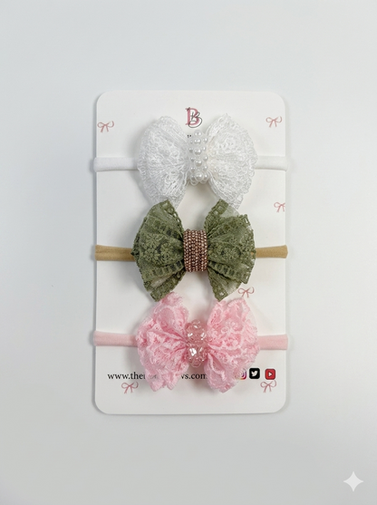Baby Lace Hair Bow / Head Bands