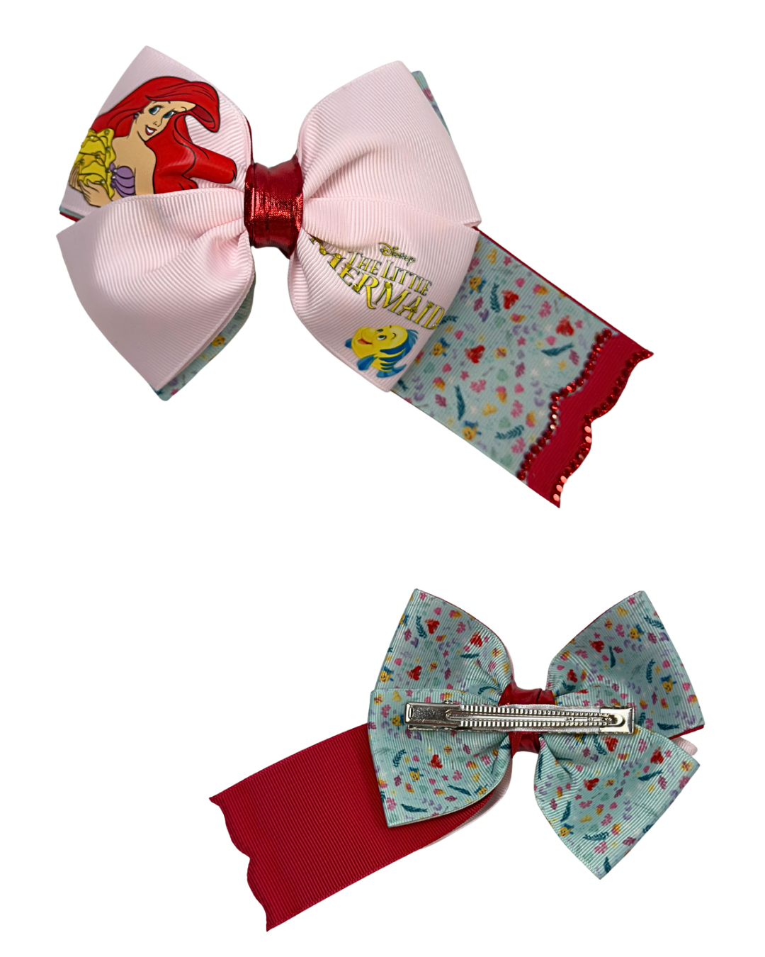 Red Mermaid Hair Bow