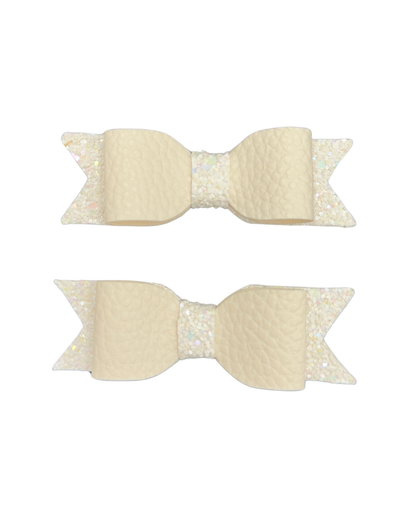 Bunny Set Faux Leather Hair Bow