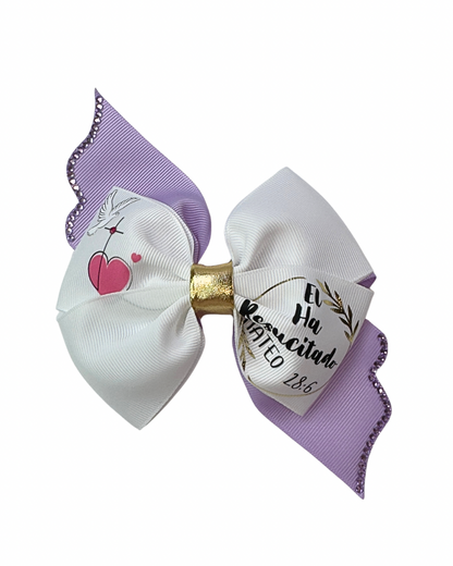 Christian Hair Bow (He is Risen)