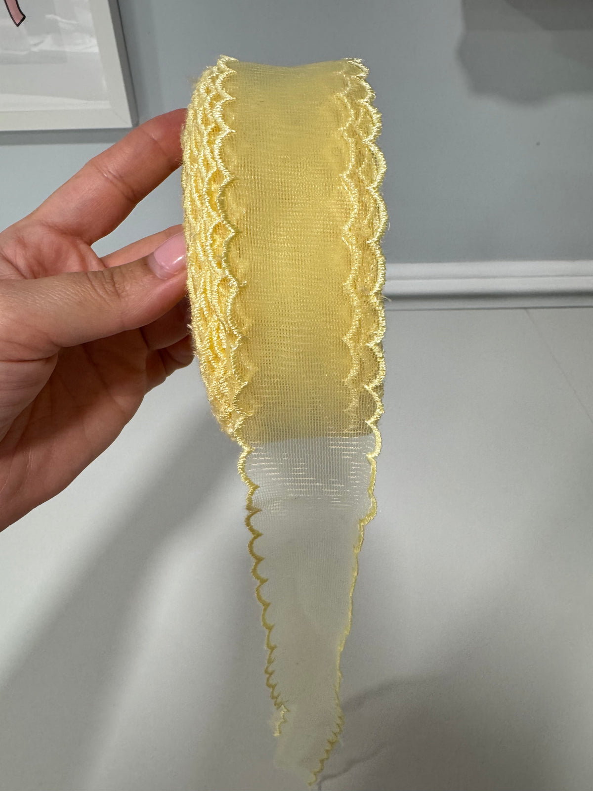 Lace Mesh Wavy Ribbon 1.5 IN.